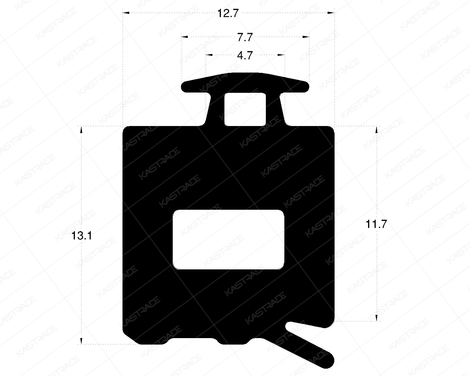 Curtainwall Gasket 13.0 mm