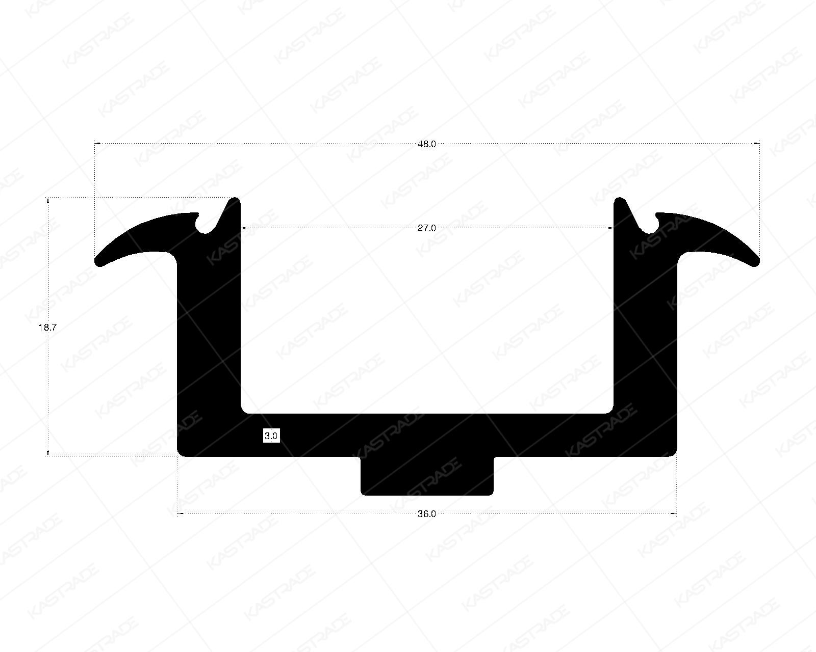 U Gasket for Top/Bottom Frames