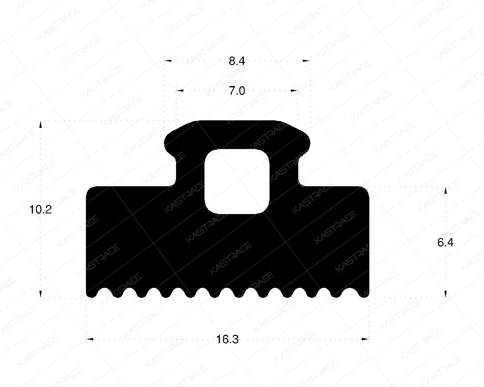 Curtainwall Gasket 6 mm (Solid Version)