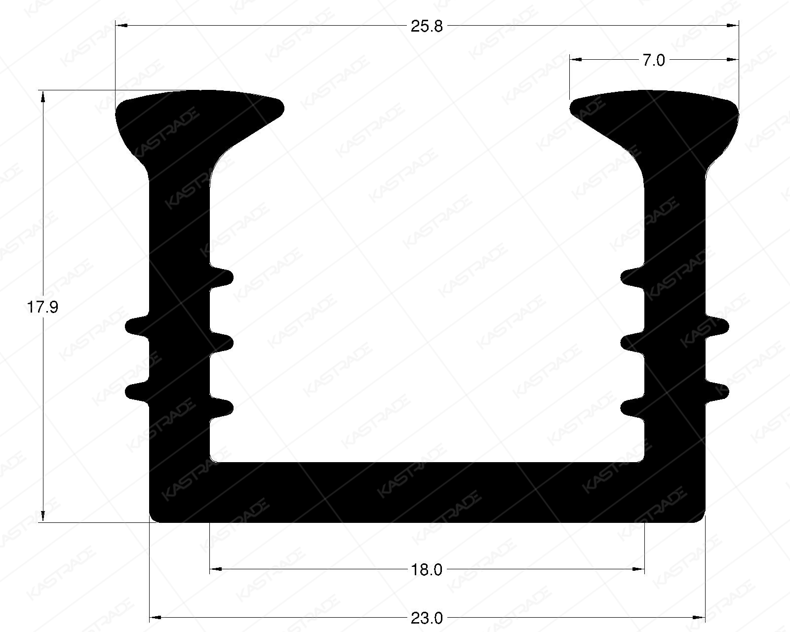 U Gasket for 18 mm Glass