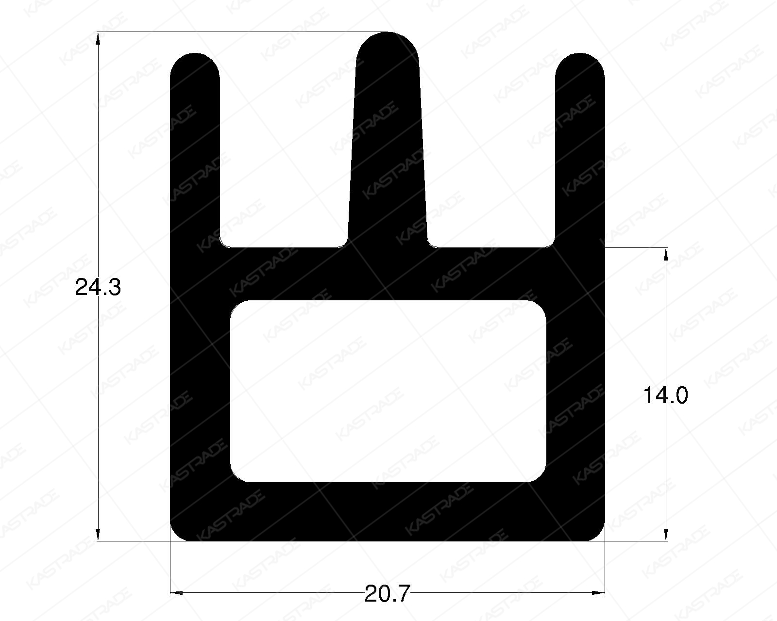 E Profile with 3 Legs