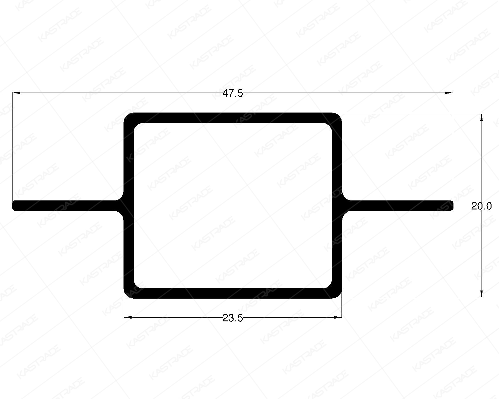 Spacer with LEGS 23.5 MM X 20 MM x 1 MM
