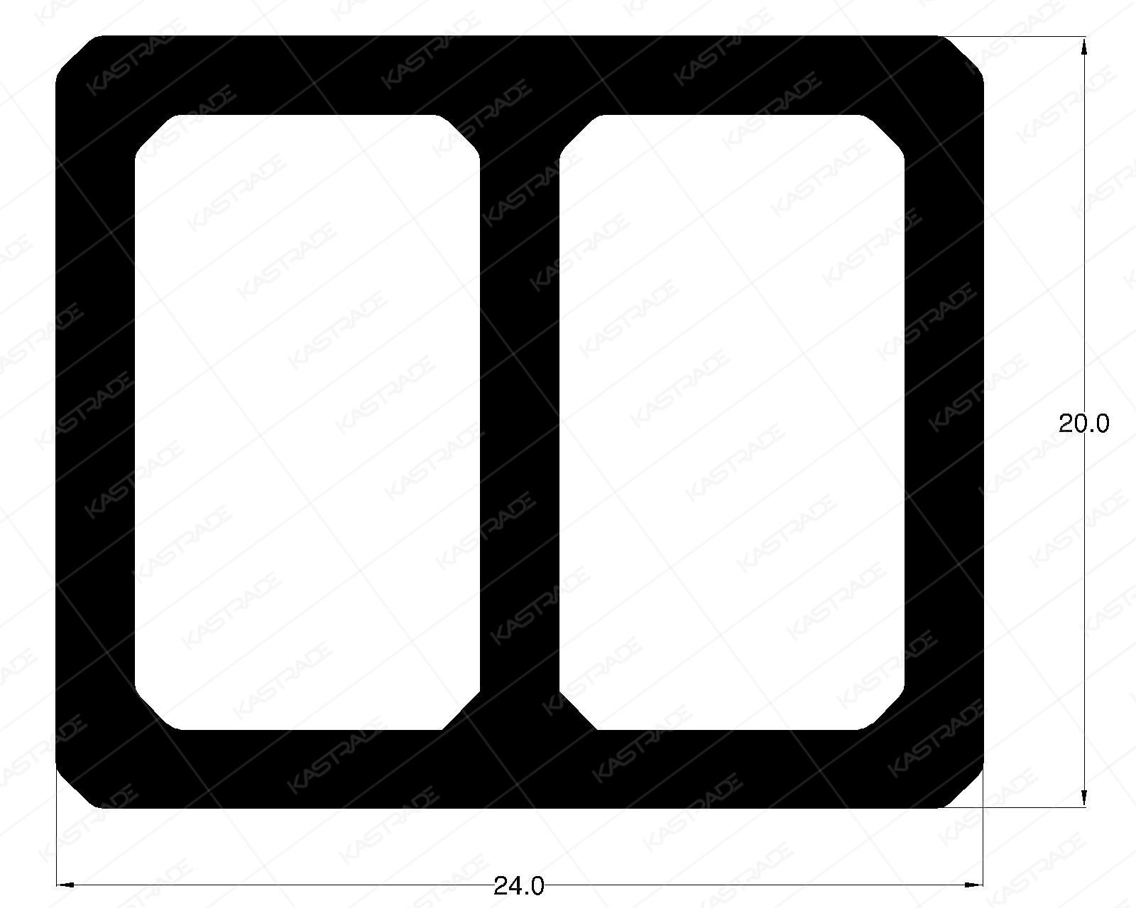 Spacer 24 MM X 20 MM x 2 MM