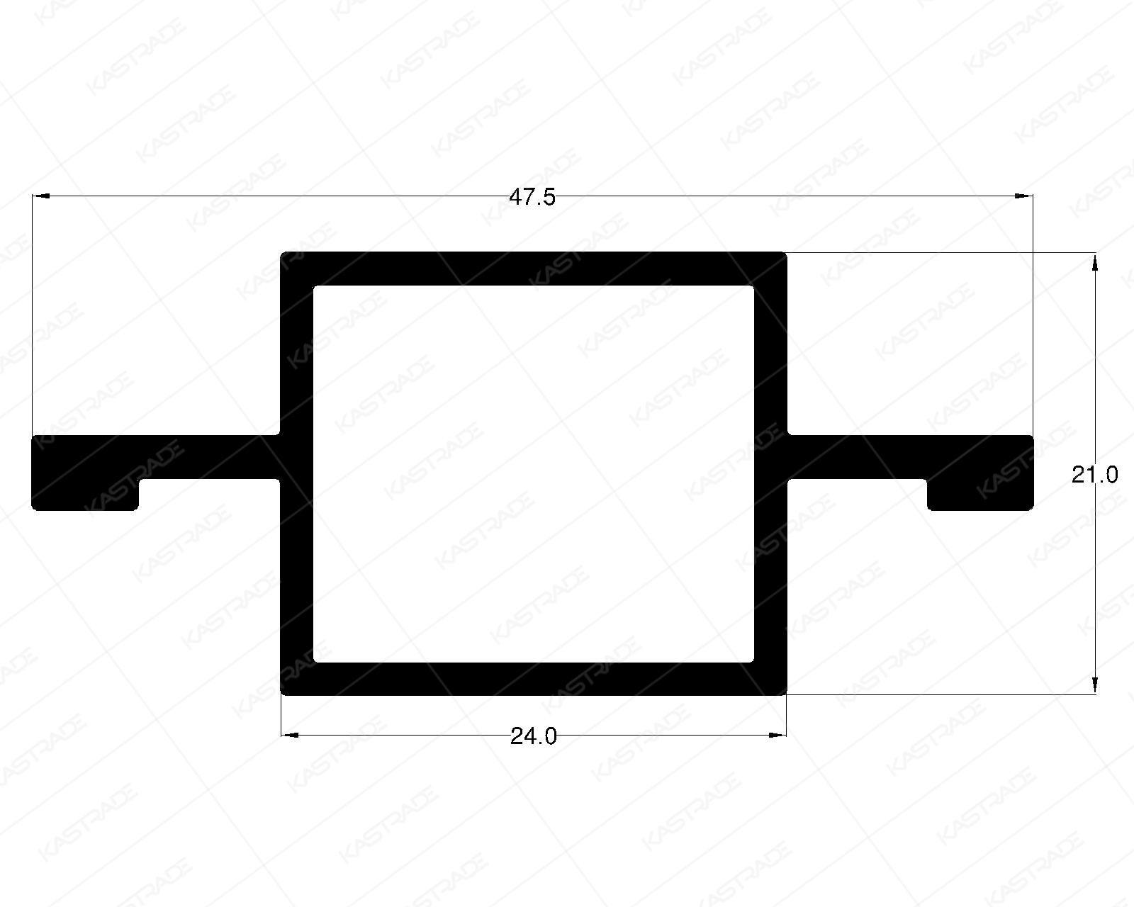 Spacer with LEGS 24 MM X  21 MM x 1.5 MM