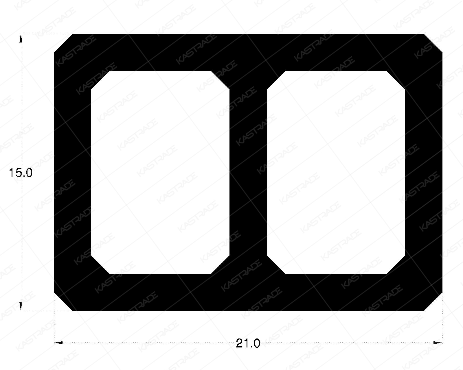 Spacer 15 MM  X 21.0 MM x 2 MM