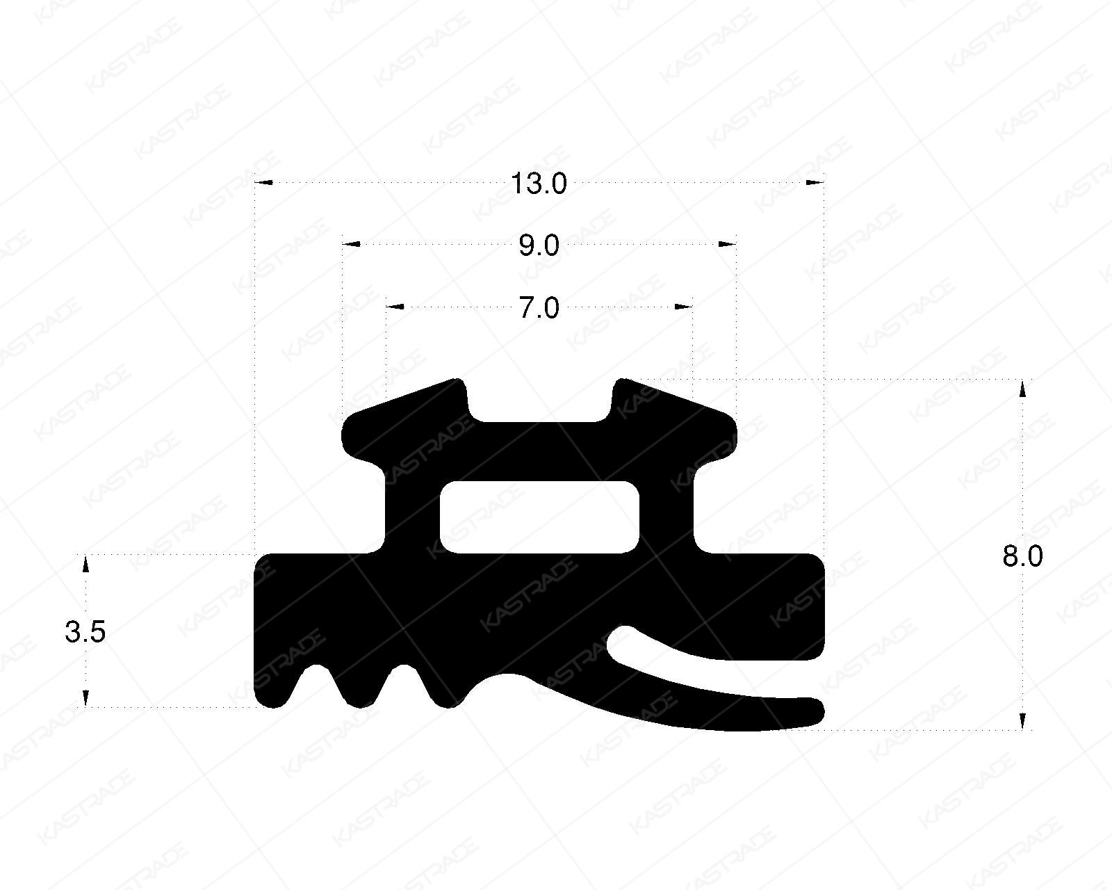 Curtainwall Gasket 3.5 mm (Old version)