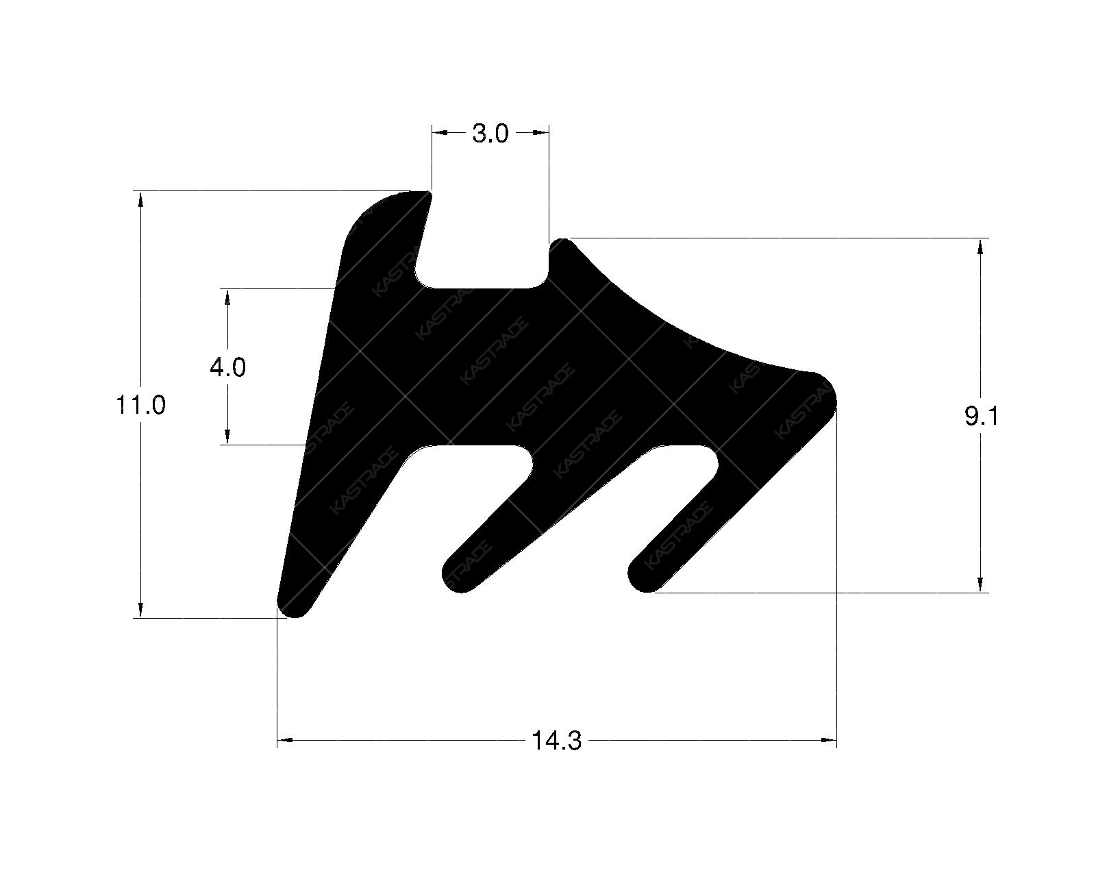 Glazing Gasket - 4.0 MM