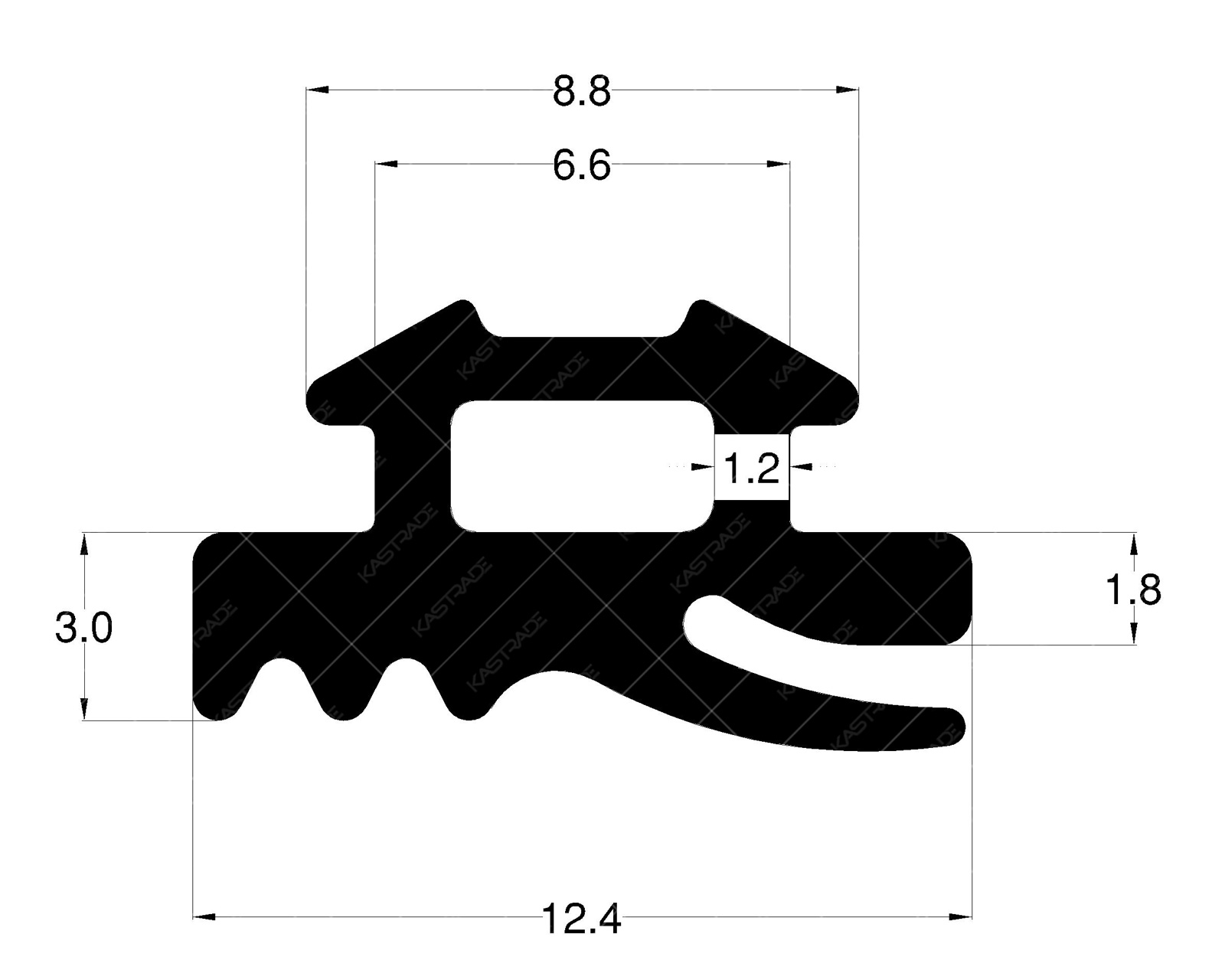 Curtainwall Gasket 2.5 mm
