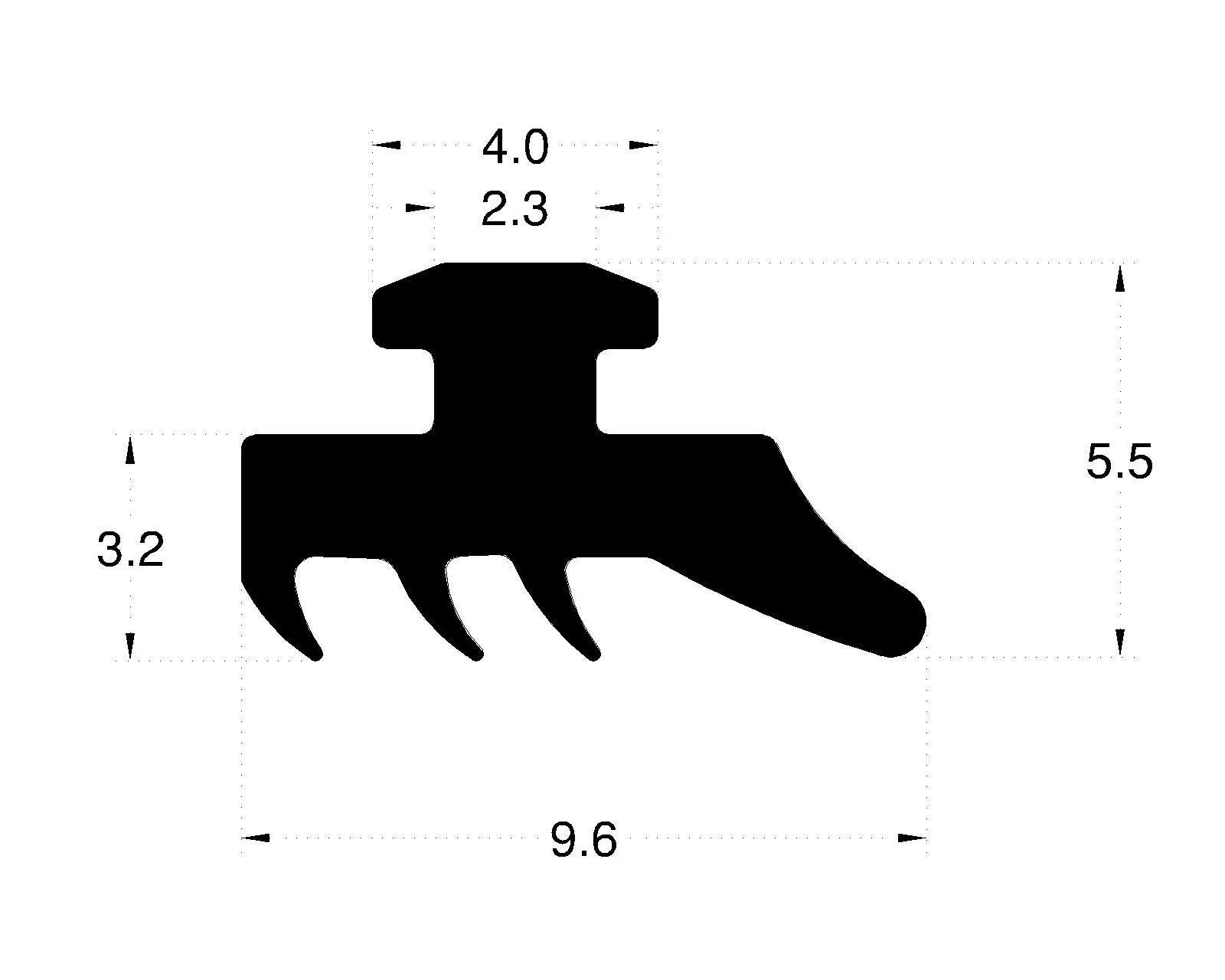 Inner Glazing Gasket with Small Head