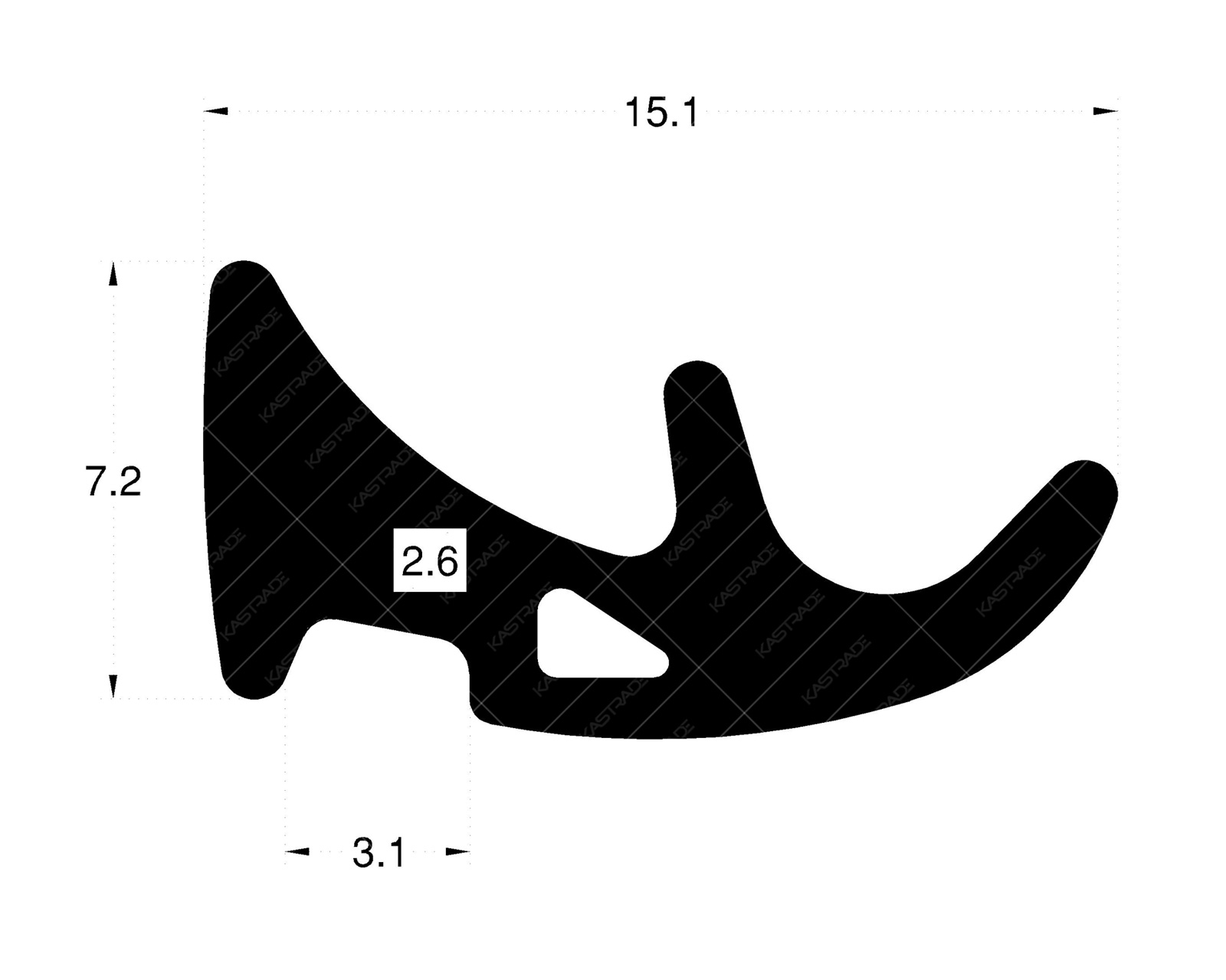 Gasket for Glazing Bead
