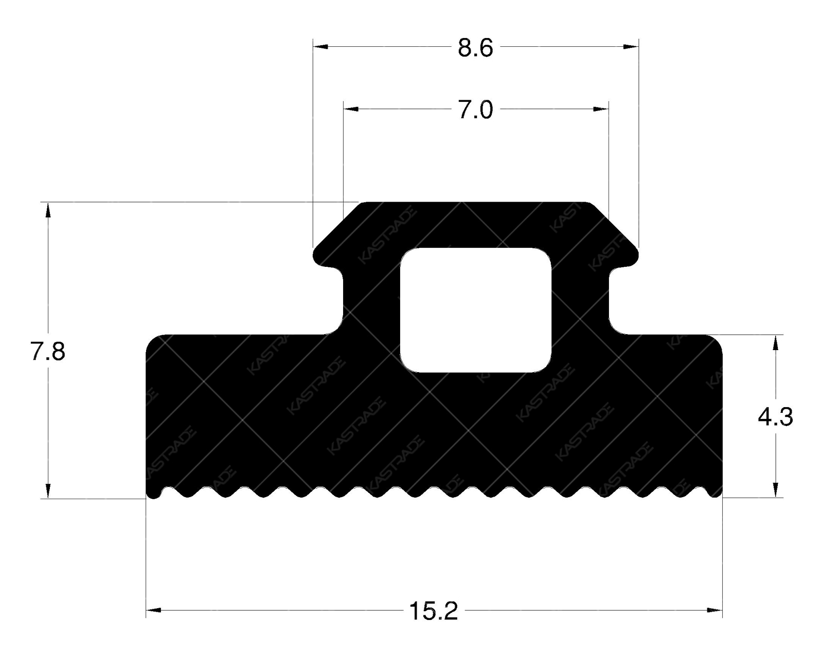 Curtainwall Gasket 4 mm (Modified)