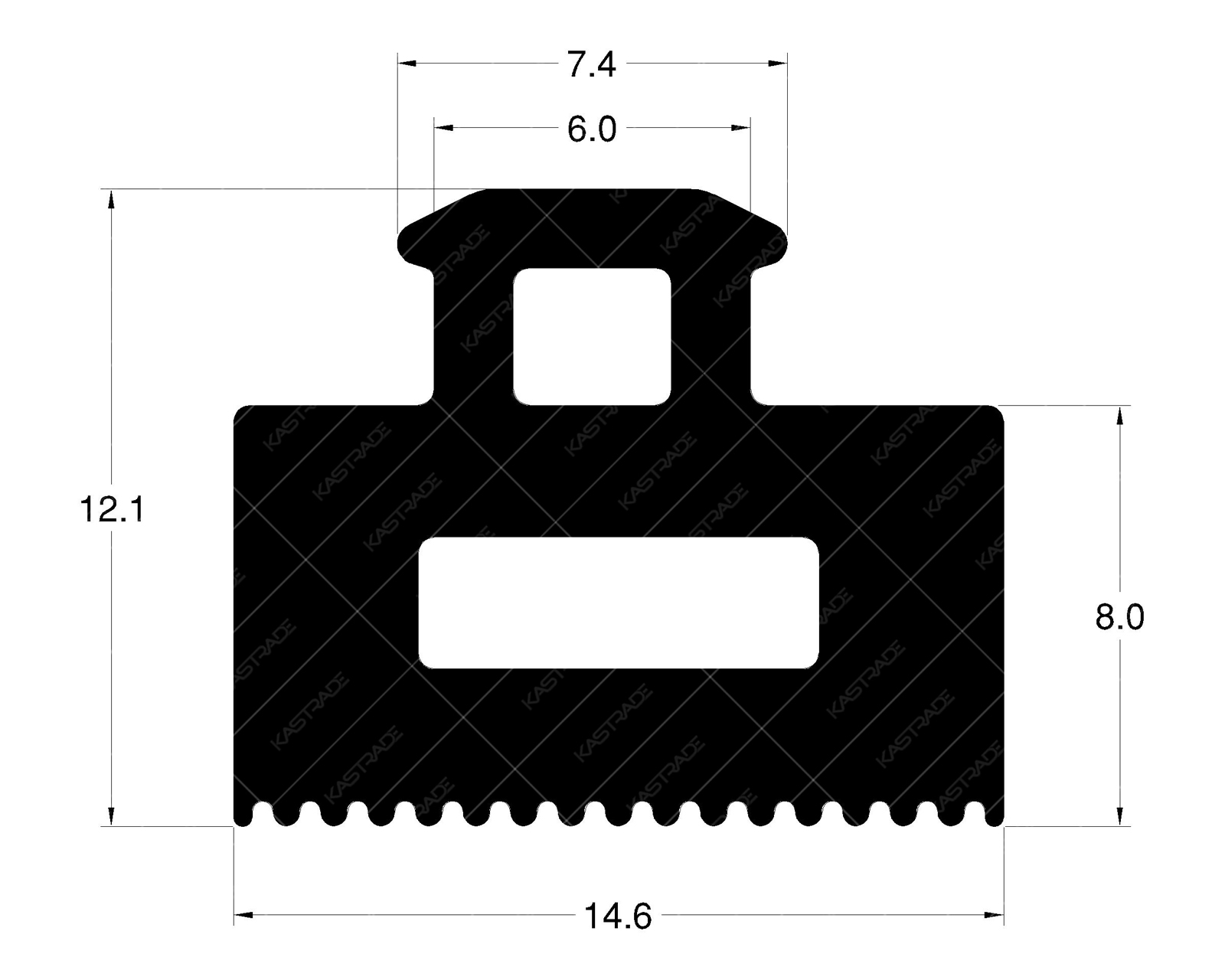 Curtainwall Gasket 8 mm (New Version)