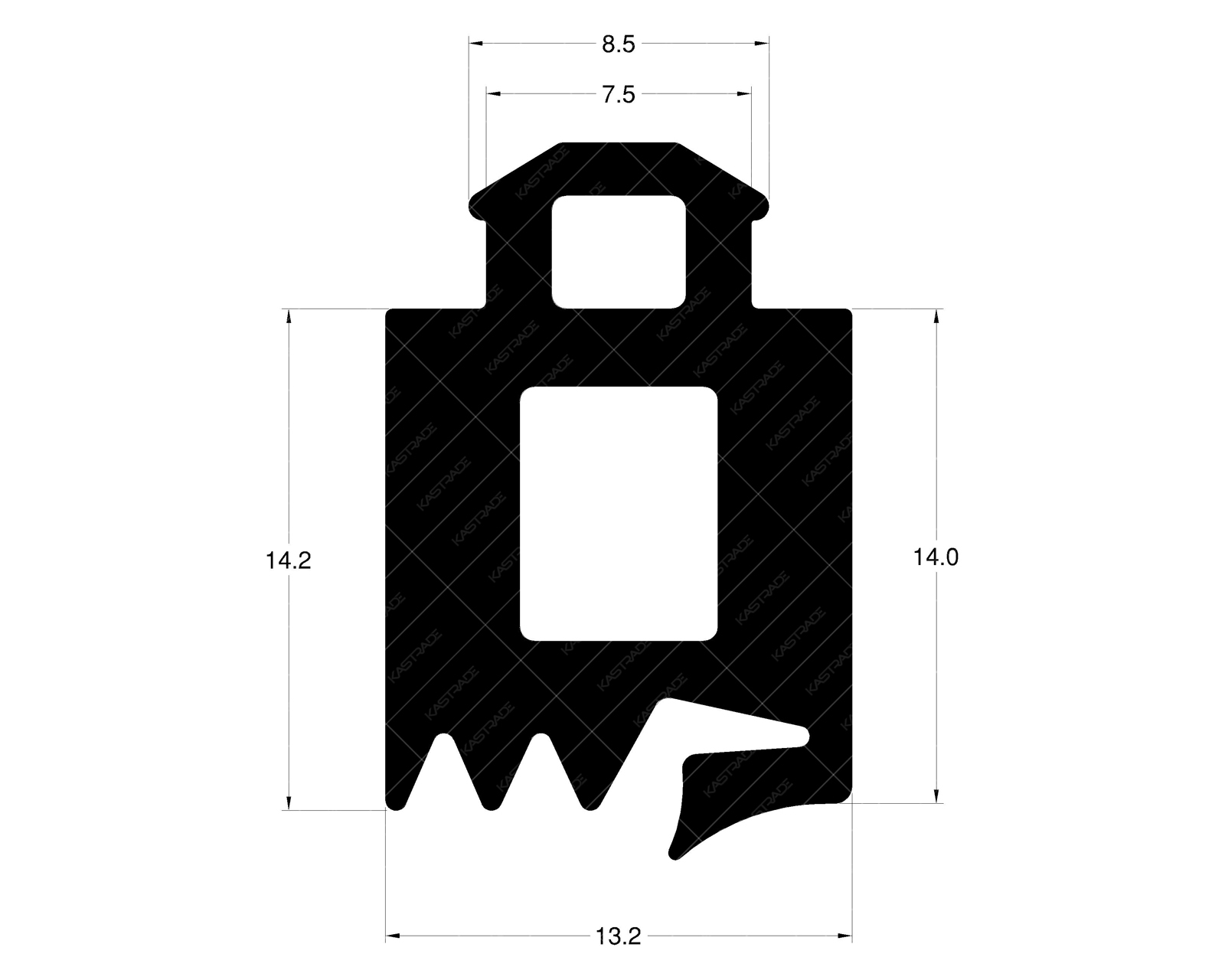Curtainwall Gasket 14 mm