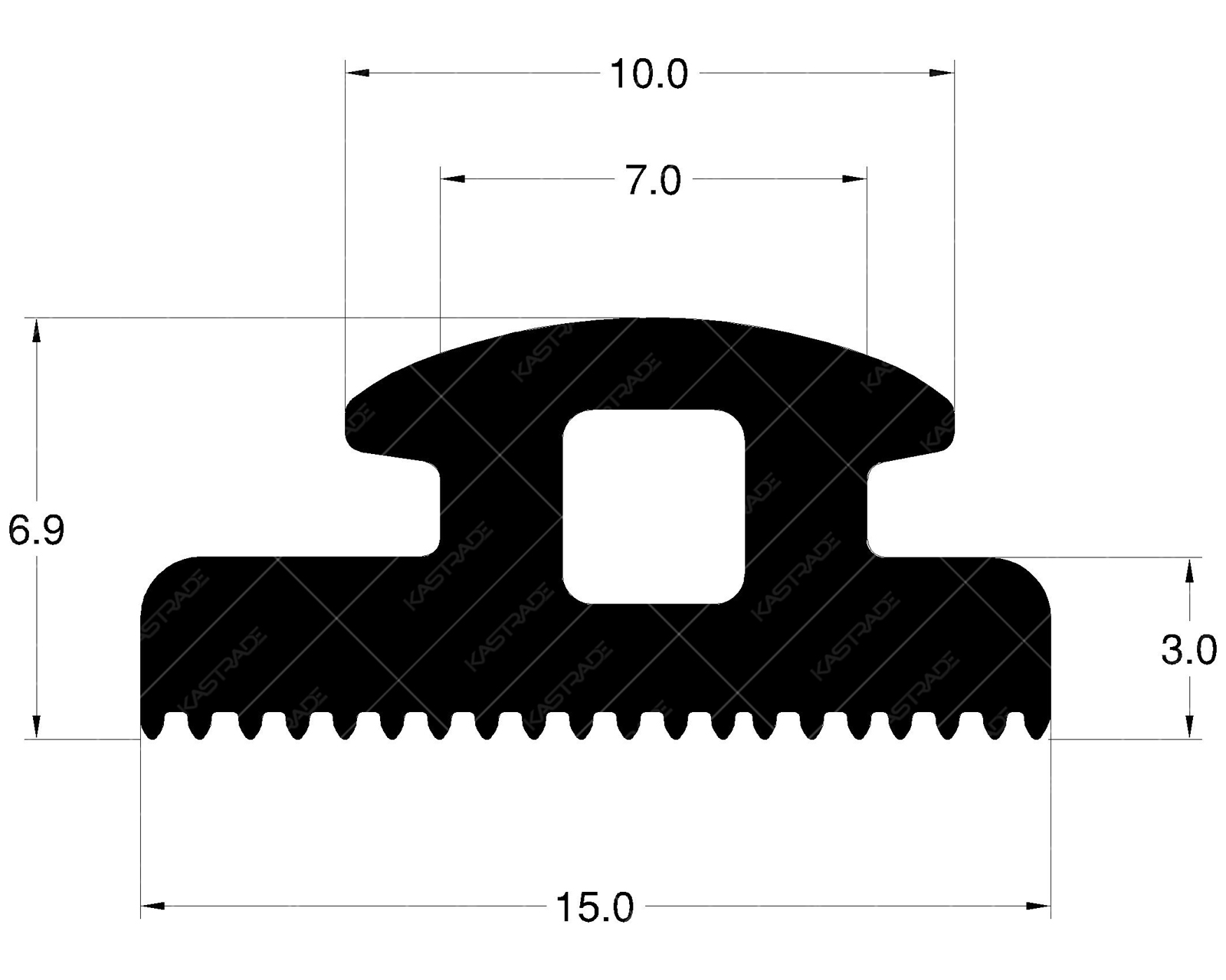 Curtainwall Gasket 2.8 mm
