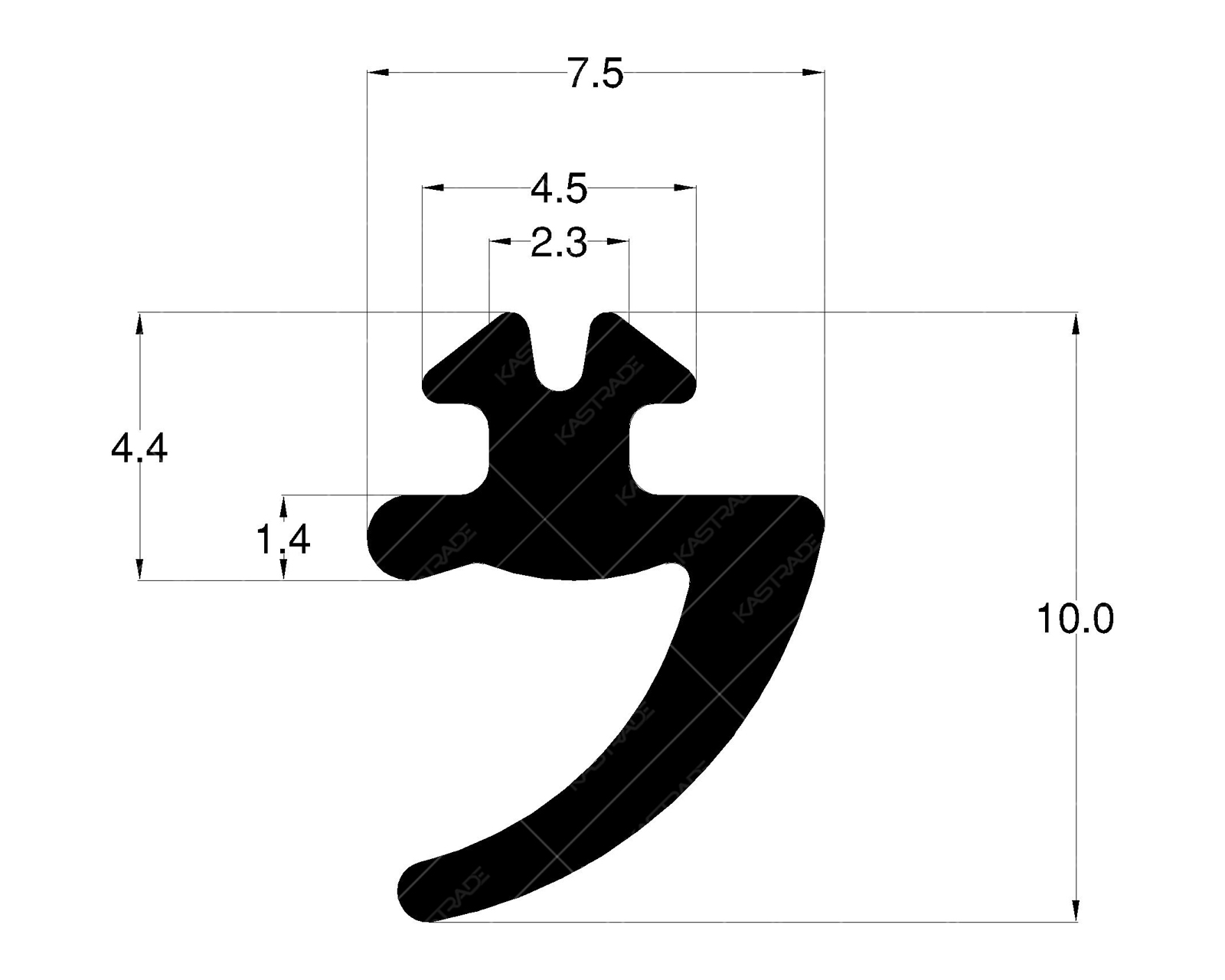 Shutter Gasket - Big with split head