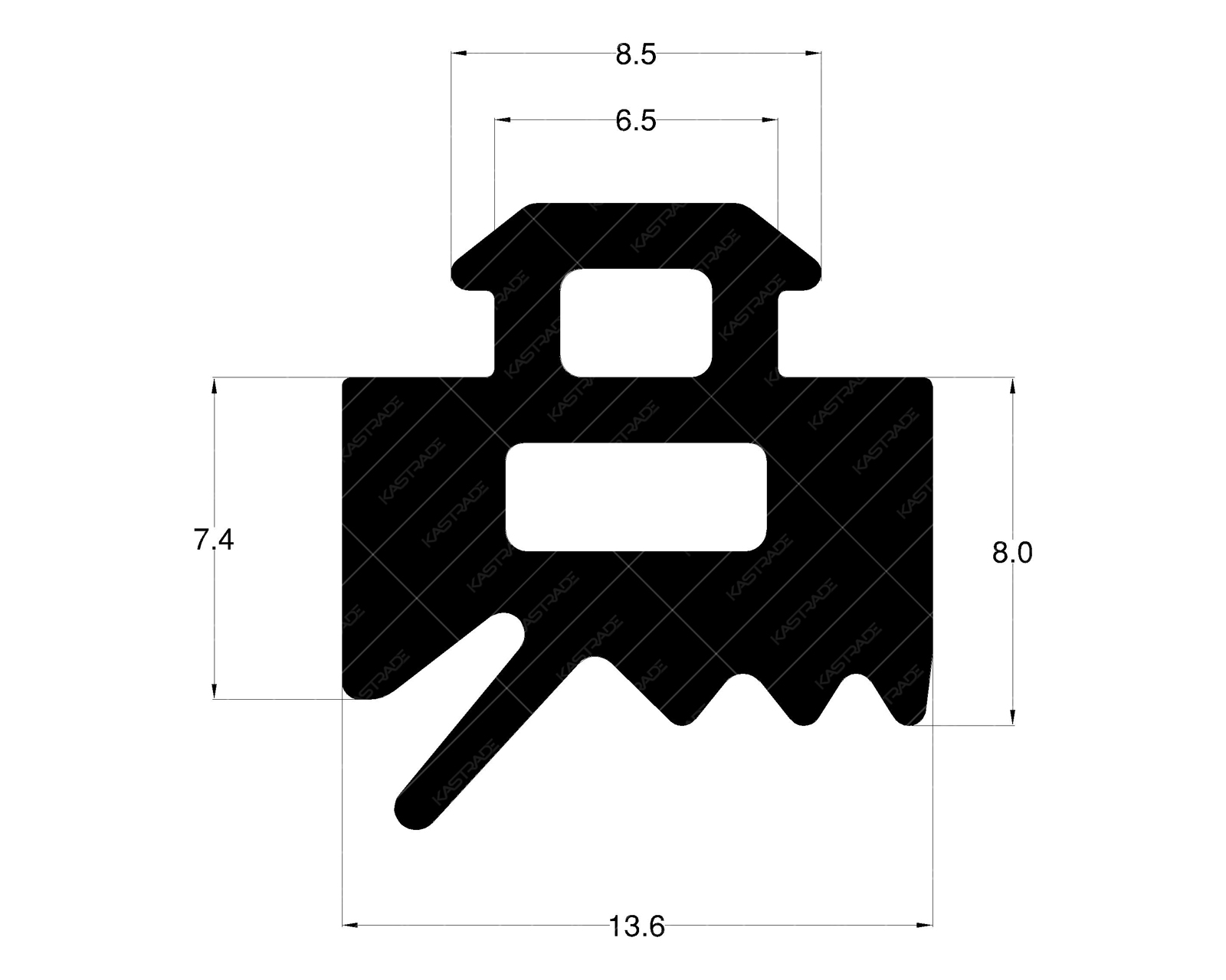 Curtainwall Gasket 8 mm (New Version)