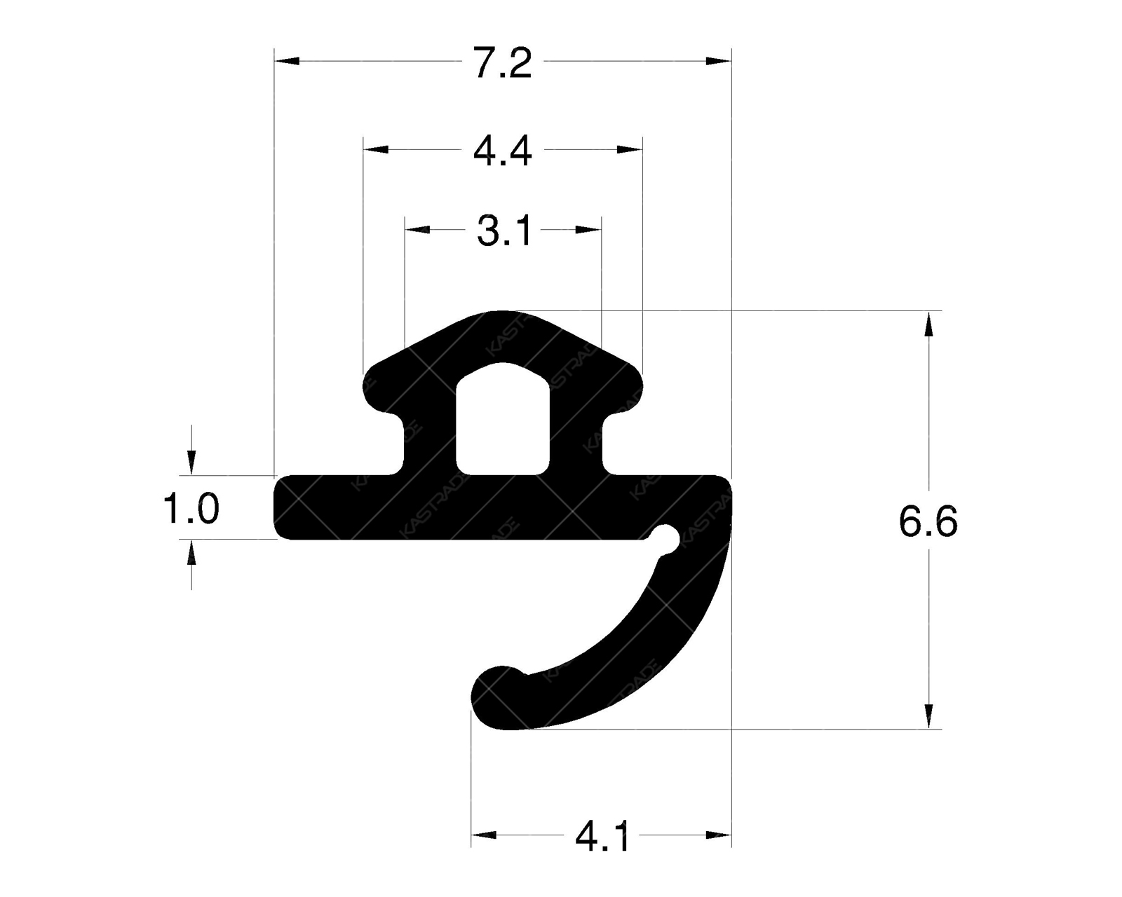 Shutter Gasket - Small with small head