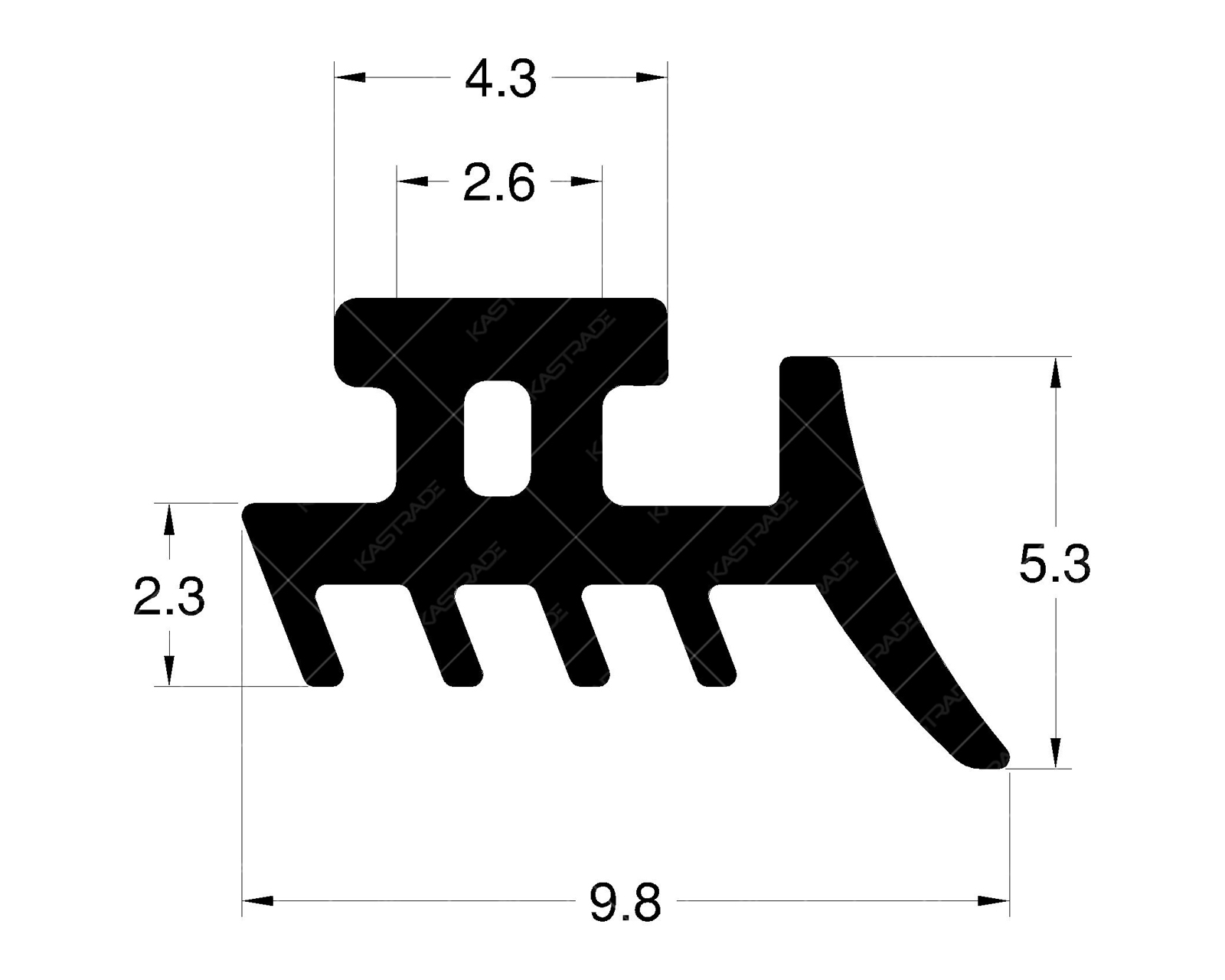 Inner Glazing Gasket with Small Head