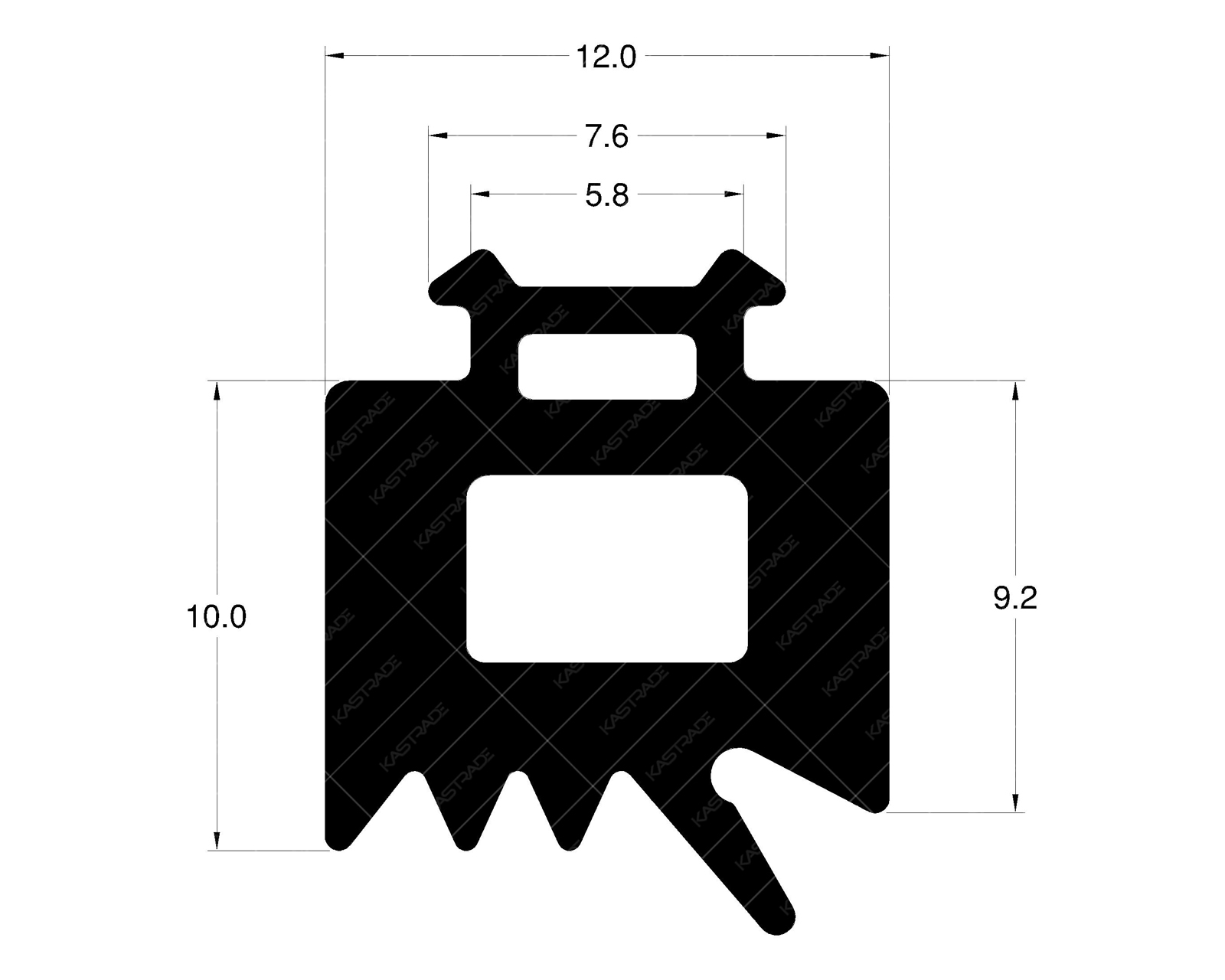 Mullion Gasket 10 mm (New Version)