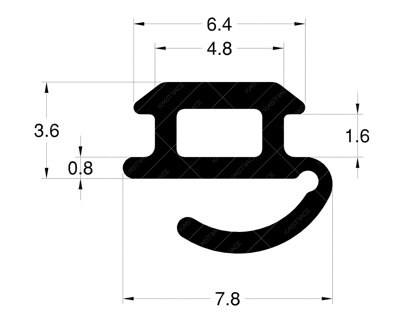 Shutter Gasket - Big with wide head