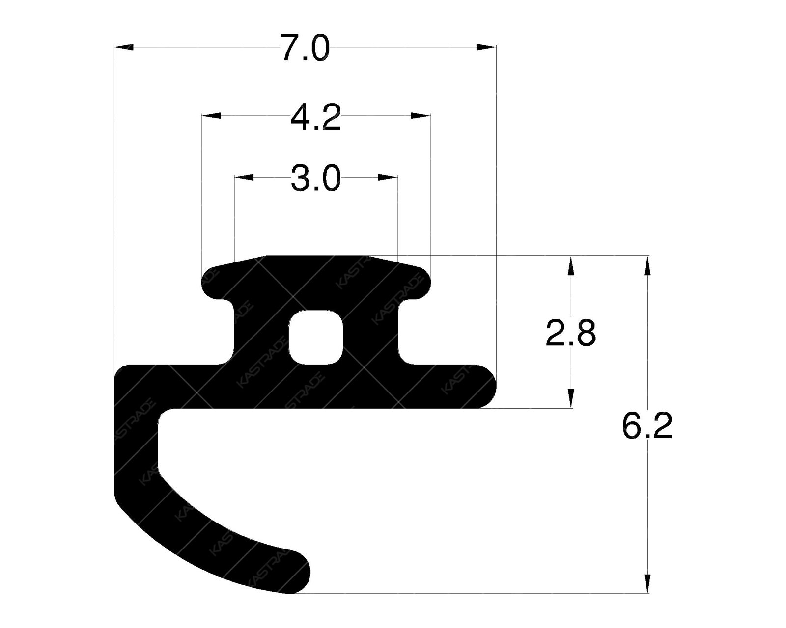 Shutter Gasket - Small with small head
