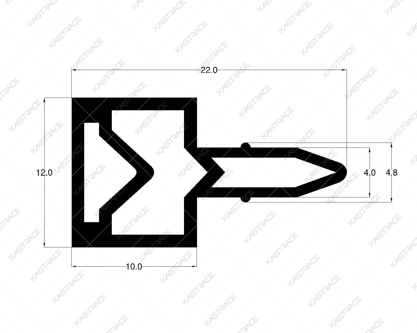 Isolator - 10.0 MM with 12 mm base (closed)